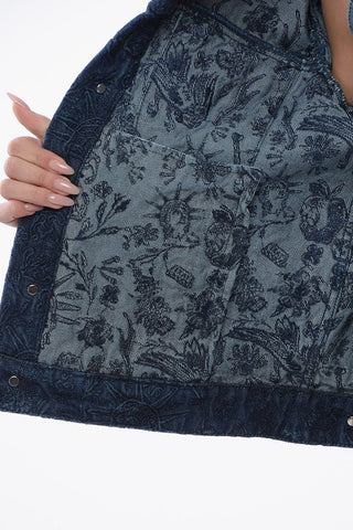 Embroidered Denim TATTOO Jacket