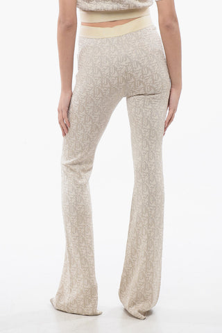 Pantaloni In Jacquard Monogram Con Banda Logata