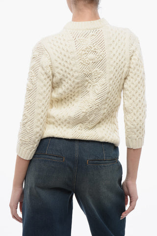 Maglia Girocollo in Lana Vergine Aran