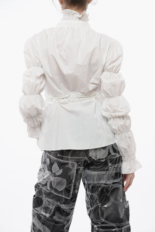 Camicia SMOCK in Nylon con Coulisse e Zip Frontale