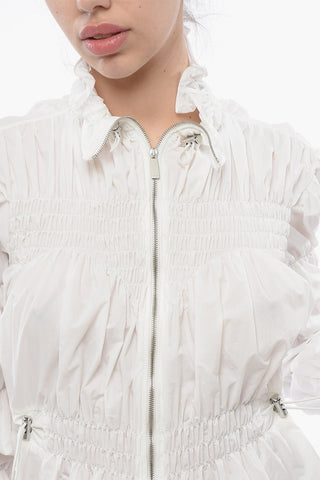 Camicia SMOCK in Nylon con Coulisse e Zip Frontale