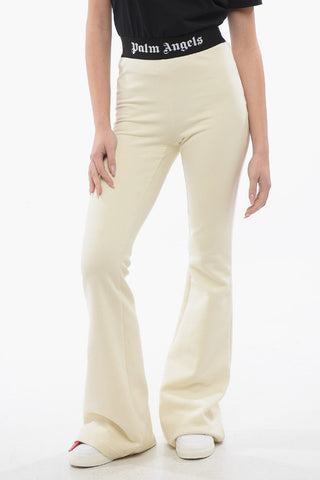 Flared Fit LOGO TAPE Sweatpants with Elastic Waistband