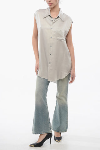 MM6 Asymmetric Sleeveless Shirt with Cut Out