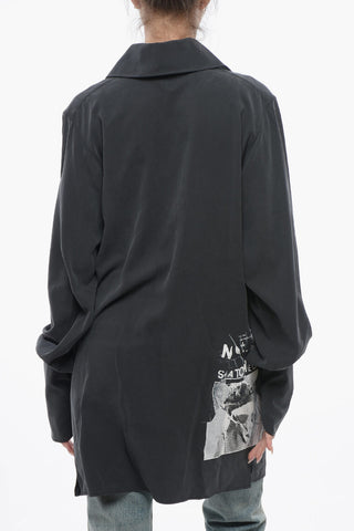 MM1 Silk Shirt with Self-tie Detailing
