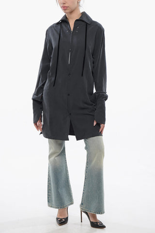 MM1 Silk Shirt with Self-tie Detailing