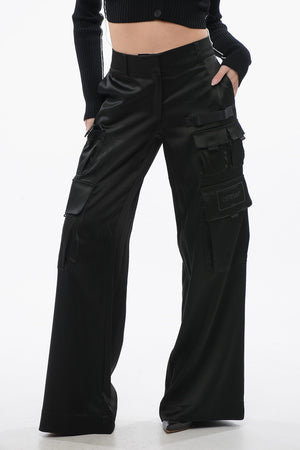 Satin Cargo Trousers TOYBOX