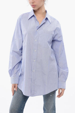 MM4 Camicia in Cotone con Taschino e Collo Italiano