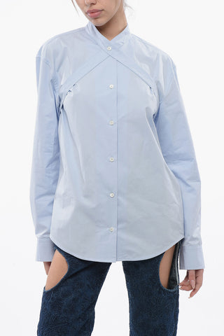 Camicia Coreana CROSS BELT in Popeline di Cotone