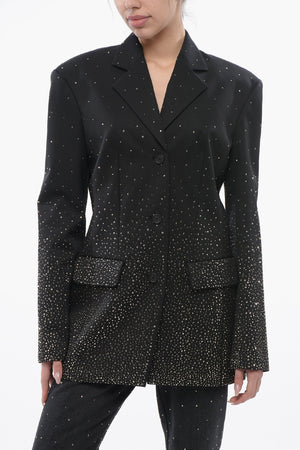 Blazer 3 Bottoni BLING in Lana con Cristalli Degradè