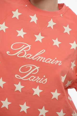Cotton STAR Cropped Fit T-Shirt with Printed Logo