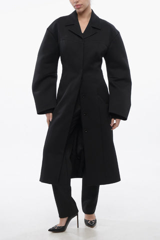 Cappotto Monopetto ROUND TECHNO in Tessuto Twill