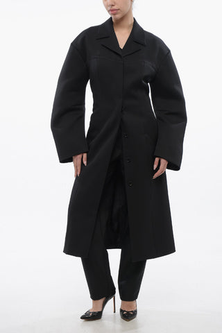 Cappotto Monopetto ROUND TECHNO in Tessuto Twill