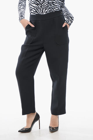 3-Pocketed Cropped Fit Wool Blend Pants