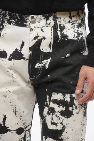 5-Pocketed SKULL Printed Denim Pants