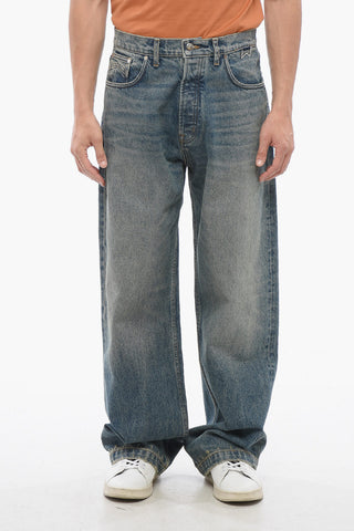 Regular Waist Vintage Effect Wide Leg Jeans 26cm