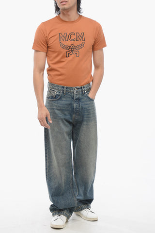 Regular Waist Vintage Effect Wide Leg Jeans 26cm