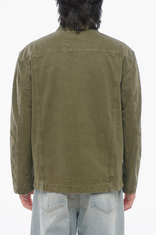 Cotton Utility Overshirt with Embossed Logo