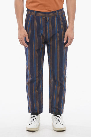 Chino-Hose aus Baumwolle mit Bayadère-Muster