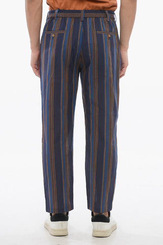 Chino-Hose aus Baumwolle mit Bayadère-Muster