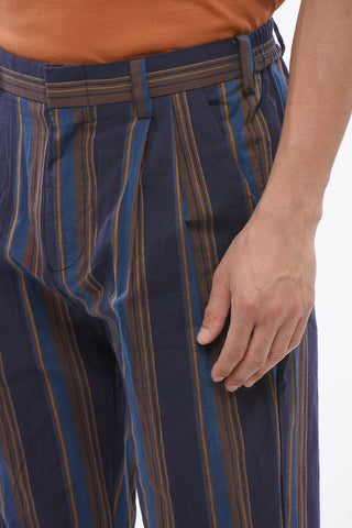 Pantaloni Chino in Cotone Motivo Bayadere