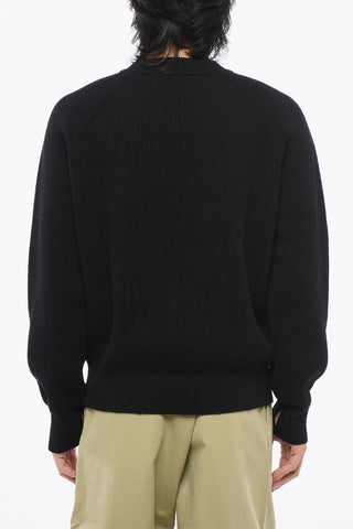 Pullover in Lana con Zip Decorativa