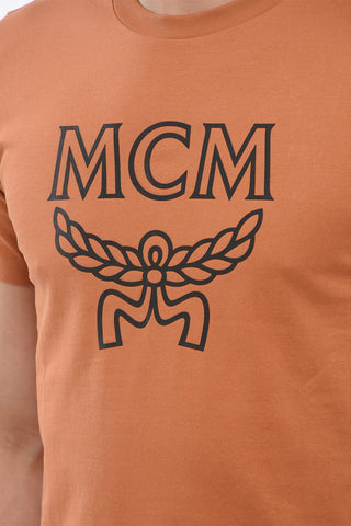 Cotton Crew-Neck T-shirt with Contrast Print