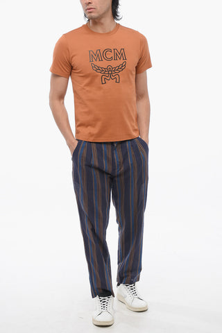 Cotton Crew-Neck T-shirt with Contrast Print