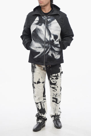Giacca a Vento SKULL in Nylon Stampato