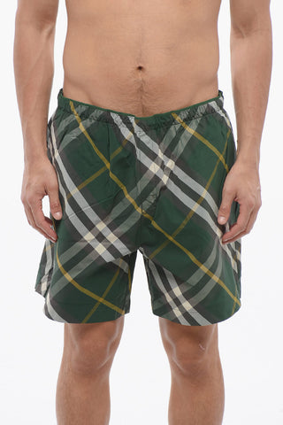 Boxer-Badehose aus Nylon im Karo