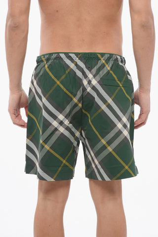 Boxer-Badehose aus Nylon im Karo