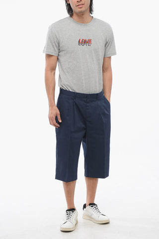 Shorts Chino a 2 Pinces in Misto Cotone
