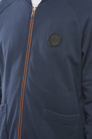 Garment-Dyed Cotton Zip-Up Sweatshirt With Patch Pockets