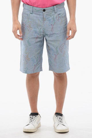 5-Taschen-Shorts aus bedruckter Baumwolle