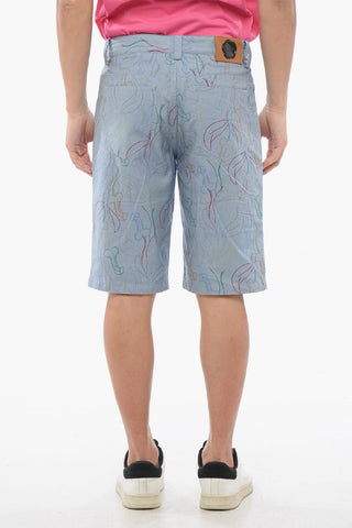 5-Taschen-Shorts aus bedruckter Baumwolle