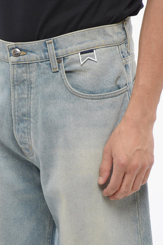 Light Washed Baggy Fit Jeans 26cm