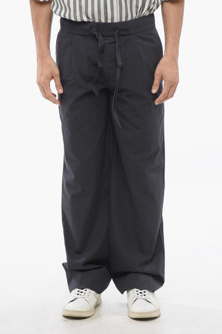 TEKLA Cotton Single Pleat Pants with Drawstring Waist