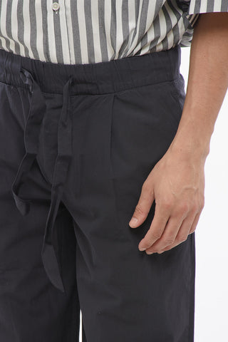 TEKLA Cotton Single Pleat Pants with Drawstring Waist