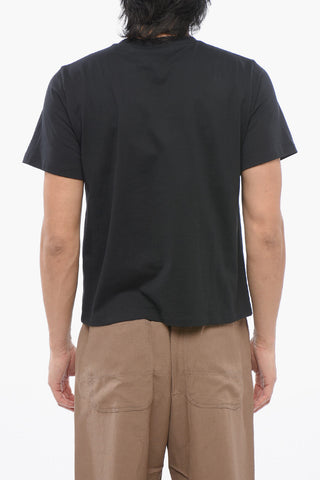 Cotton Crew-Neck T-shirt with Contrast Print