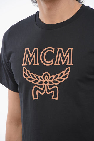 Cotton Crew-Neck T-shirt with Contrast Print