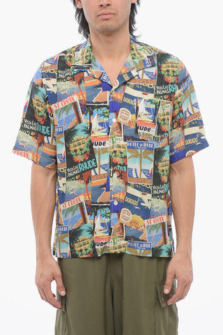 Camicia VOYAGE In Seta Stampata All-Over