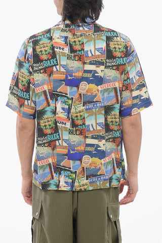 Camicia VOYAGE In Seta Stampata All-Over