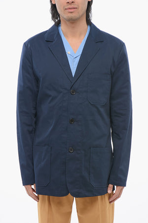 Blazer aus Baumwollmischung mit aufgesetzten Taschen