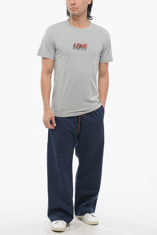 T-Shirt mit Rundhalsausschnitt LOVE mit Stickerei