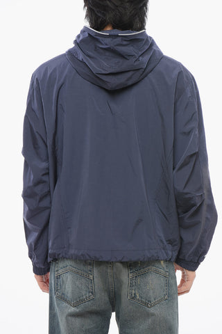 Nylon Jacket with Hood and 2-Pockets