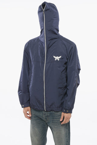Nylon Jacket with Hood and 2-Pockets