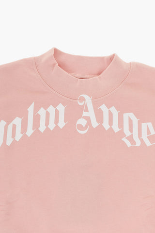 Brushed Cotton Crew-neck Sweatshirt with Printed Logo