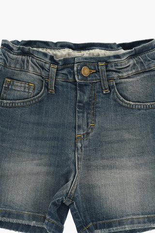 Stonewashed JOURNEY Shorts with Hert Shaped Pocket