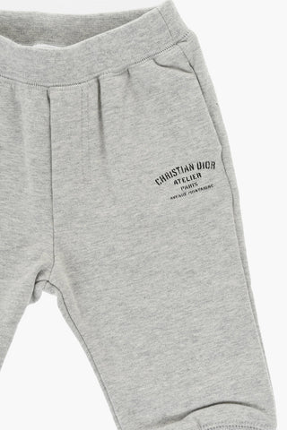 Joggers in Cotone Felpato con Logo Stampato