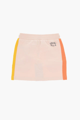 Brushed Cotton Mini Skirt with Contrasting Side Bands