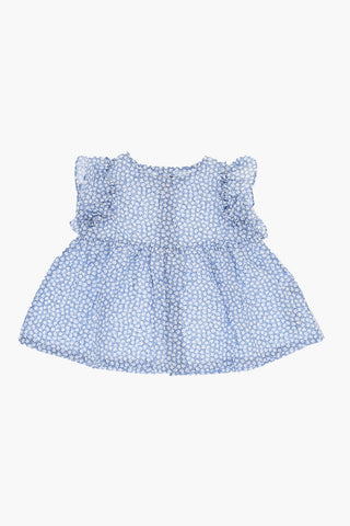 Floral Printed Cotton Shorts and Dress Set